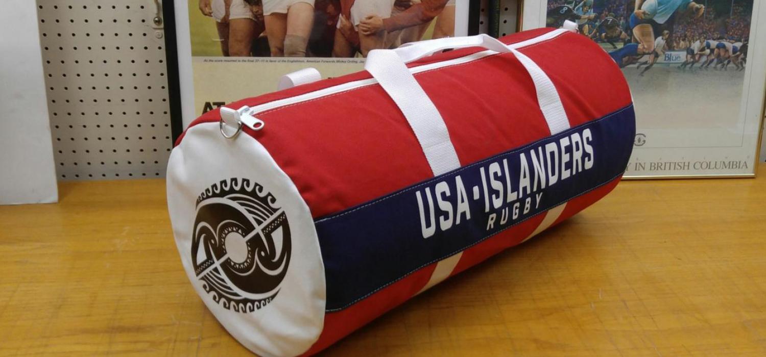 USA Islanders rugby bag design by International Athletic