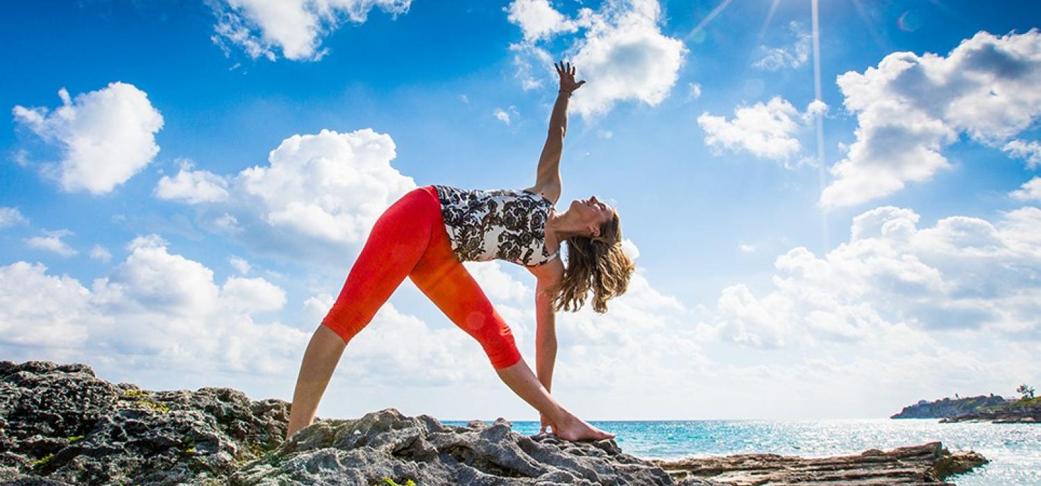 Yoga on the Beach in Bermuda