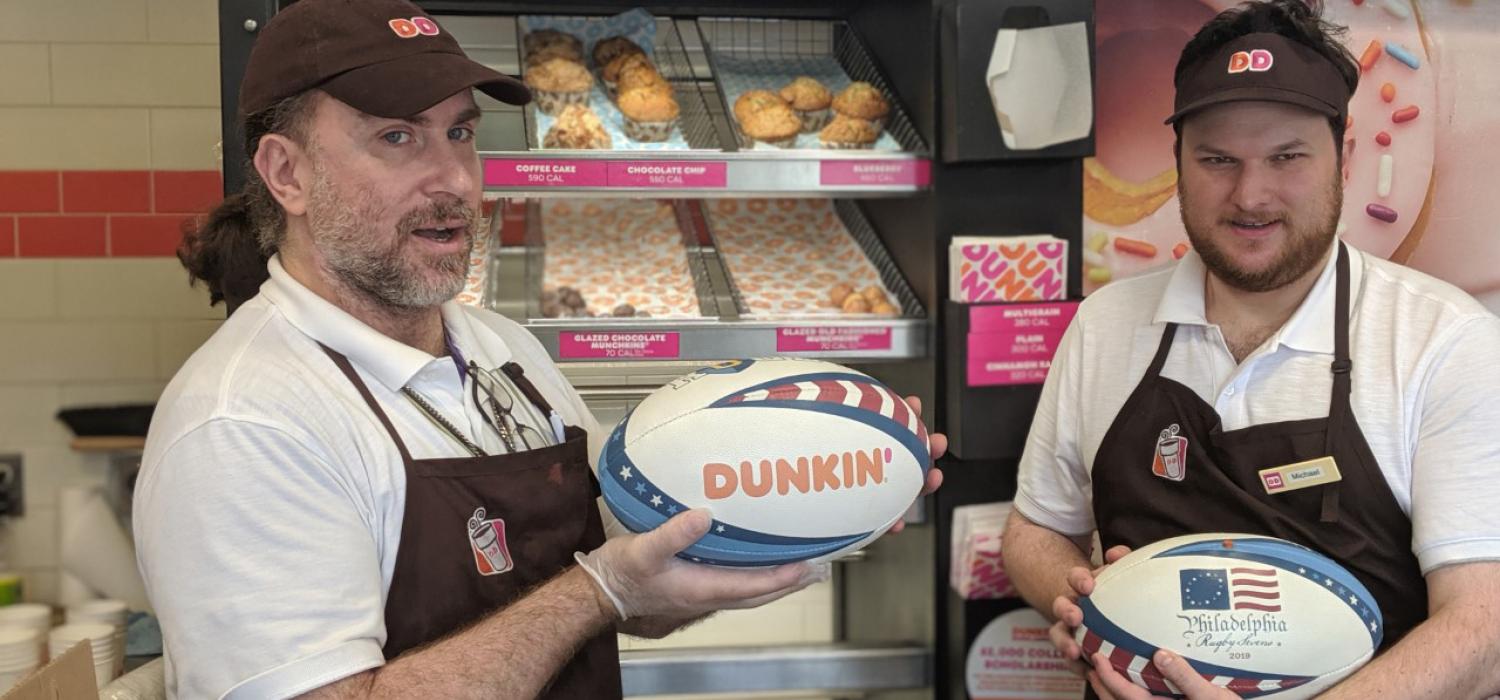 Thanks to Dunkin' for their sponsorship on our official tournament rugby ball