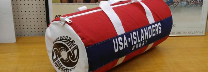 USA Islanders rugby bag design by International Athletic