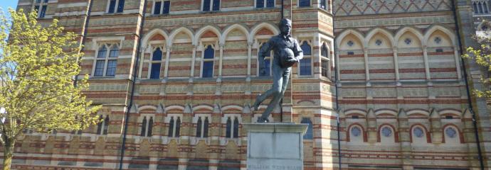 William Webb Ellis statue at Rugby school